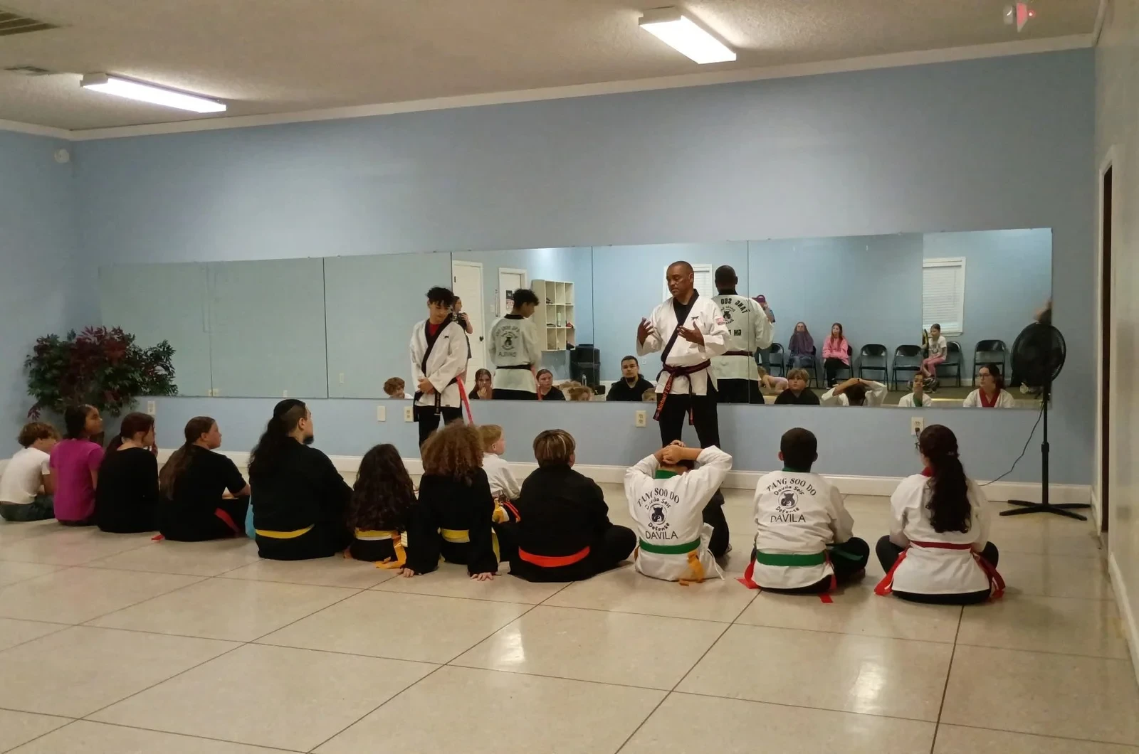 Kids martial arts discipline and focus